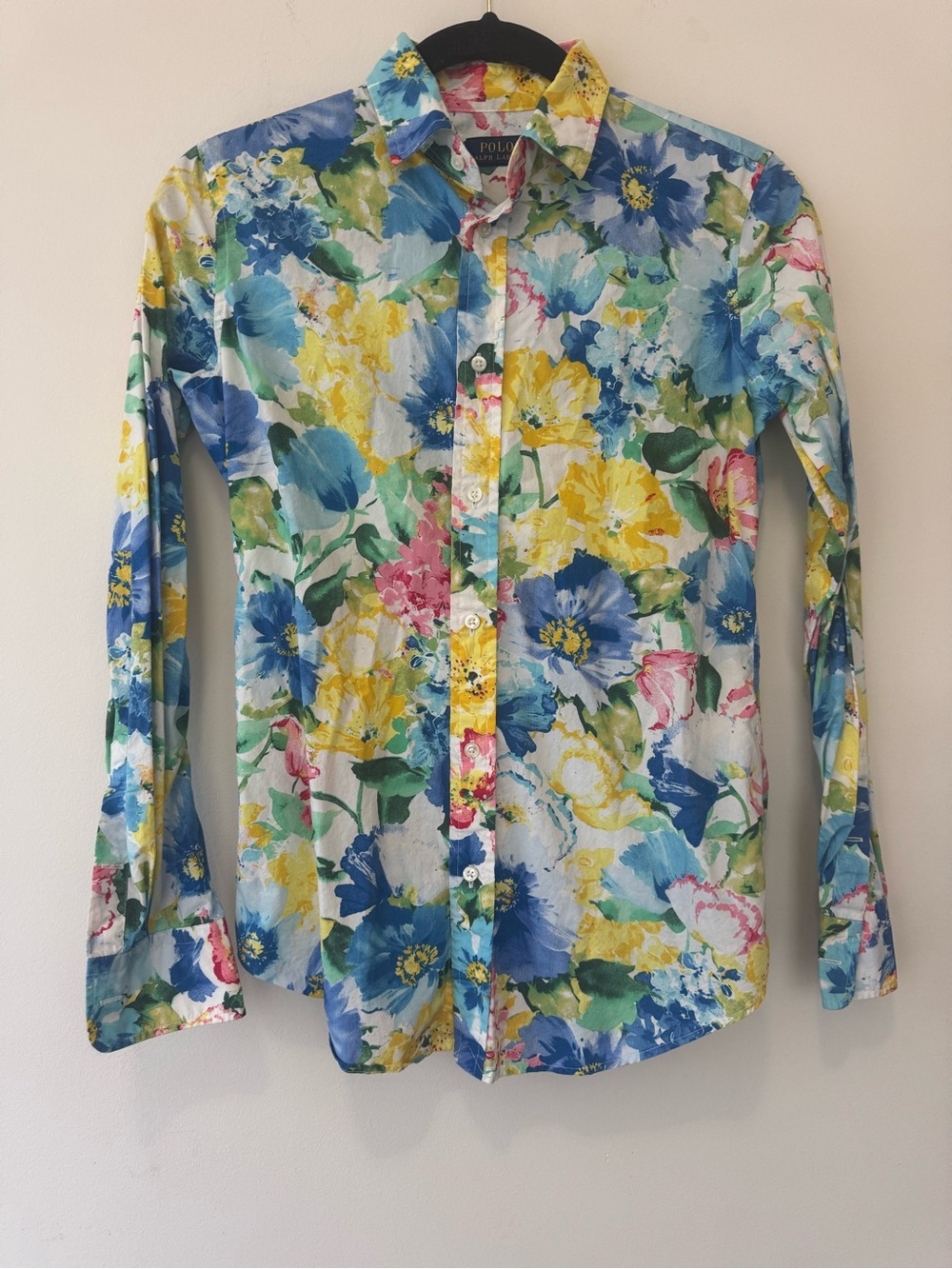 Polo Ralph Lauren Multicolor Floral Long Sleeve Button Down Coastal Resort Sz 2